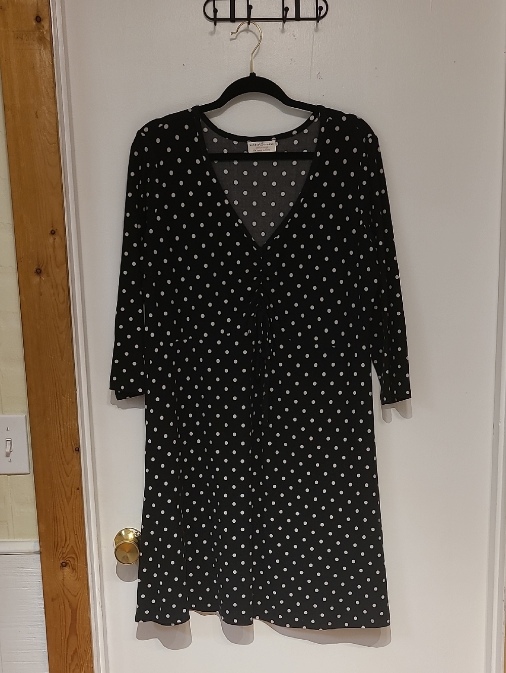 Bobbie Brooks Black Polka Dot Dress